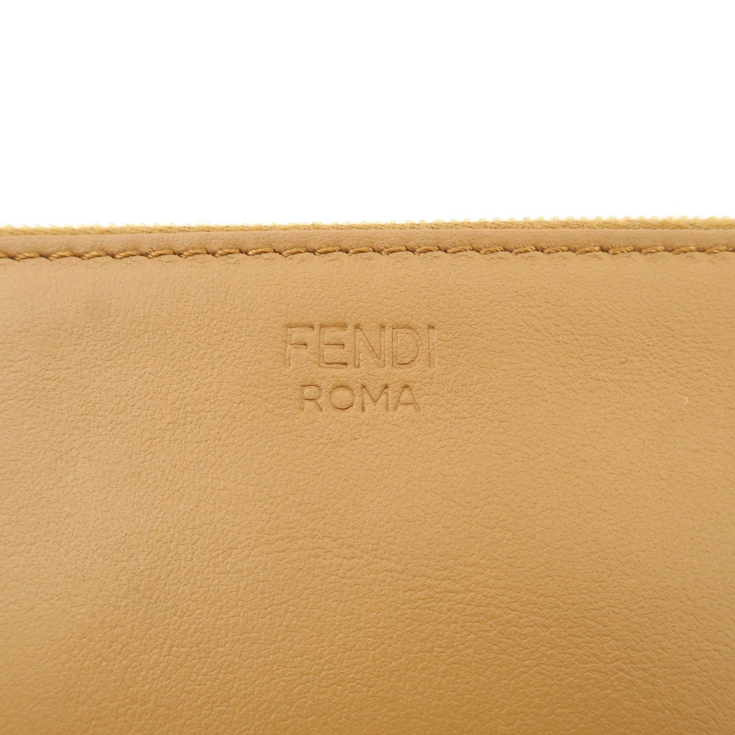 FENDI Leather Flower Studs Triplet Pouch Hand Bag 8BS001 d