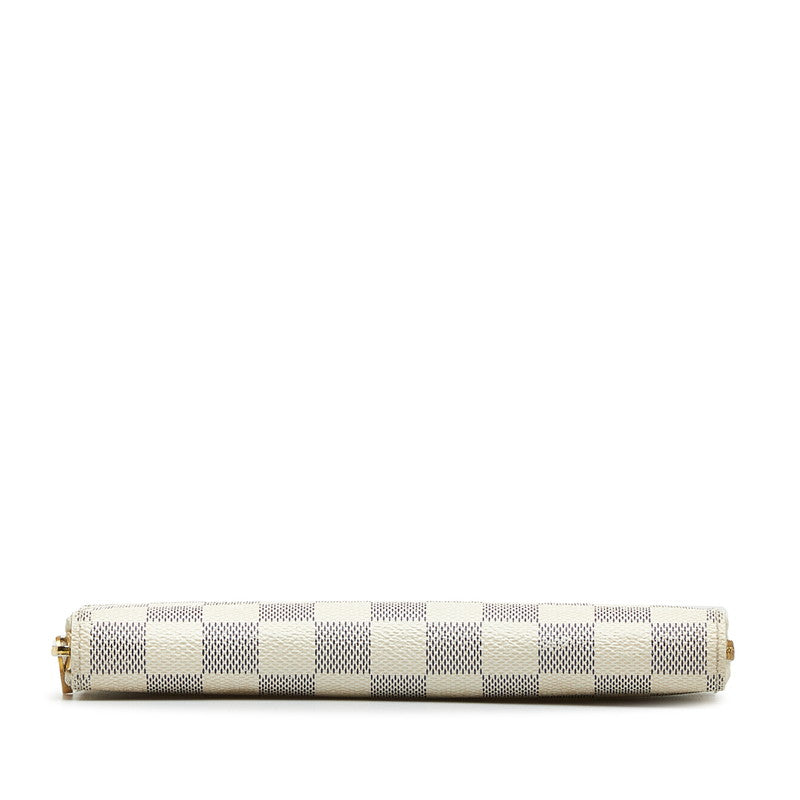Louis Vuitton Long Zip Wallet in Damier Azur N63503 White