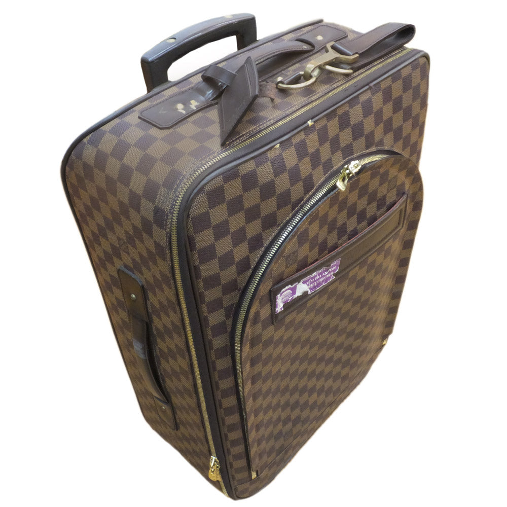 Louis Vuitton 55 Carry Case N23294 Travel Bag Damier Brown G Linen Leather suitcase