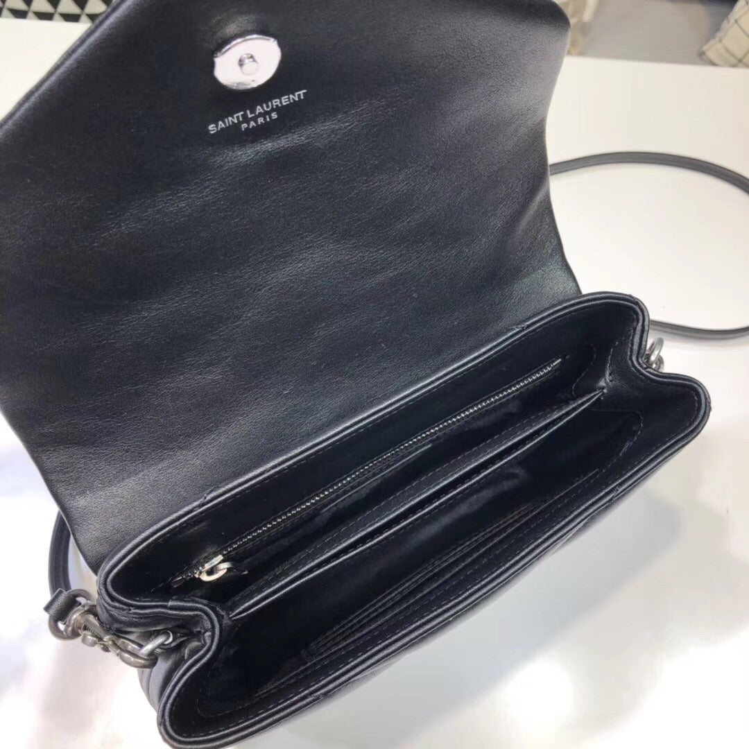 Top Quality Loulou Mini Shoulder Bag Black For Women 7in/18cm YSL