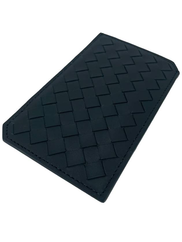 Luxury Bottega Veneta Intrecciato Piccolo Vertical Card Wallet Black