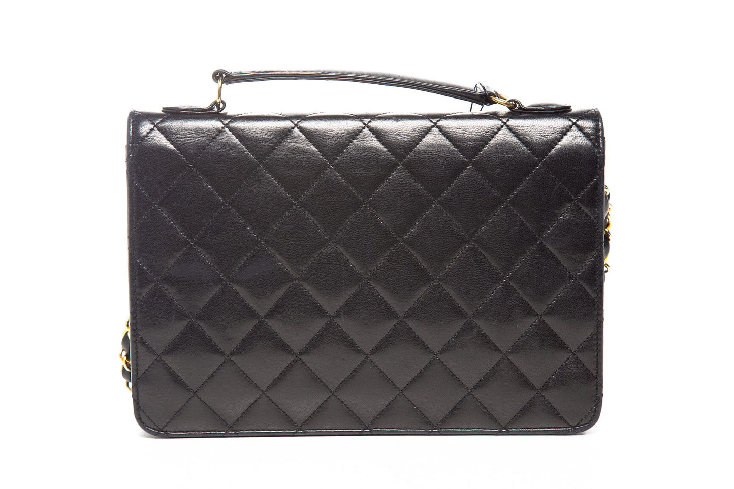 Chanel Black Leather Small Briefcase Bag