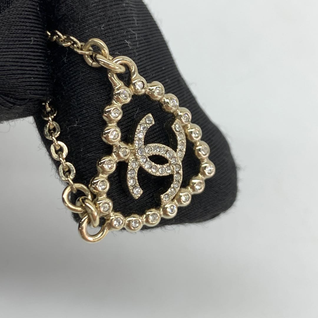 Chanel Heart Double C Necklace