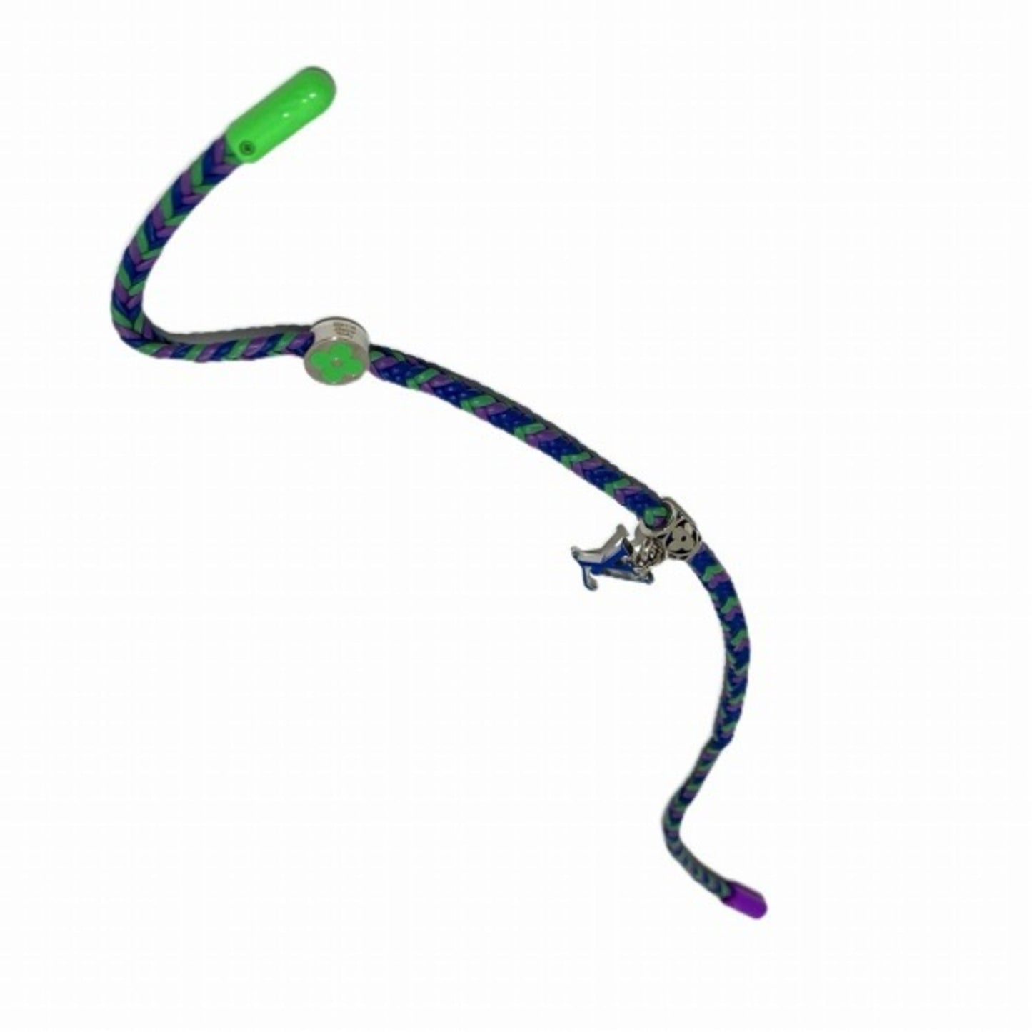 Louis Vuitton blue Alloy Leather Charm Bracelet
