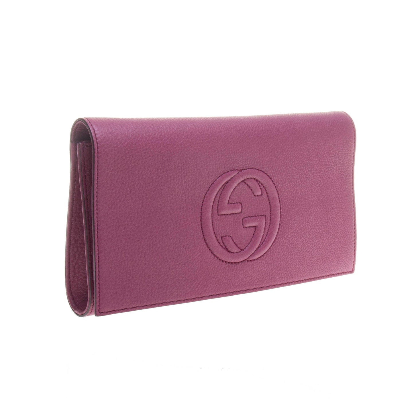 Gucci 336753 Purple Soho Leather Clutch