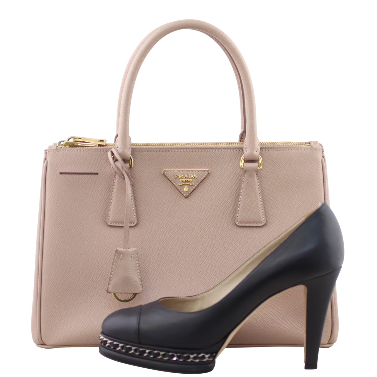 Prada Saffiano Lux Galleria Double Zip Tote Small