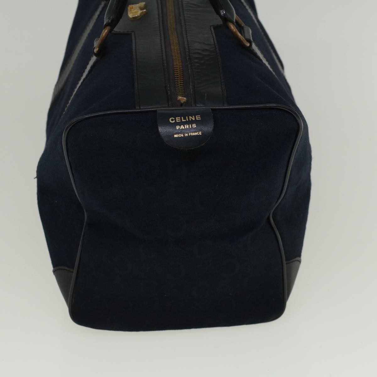 Luxury CELINE C Macadam Canvas Boston Bag Navy ep2240