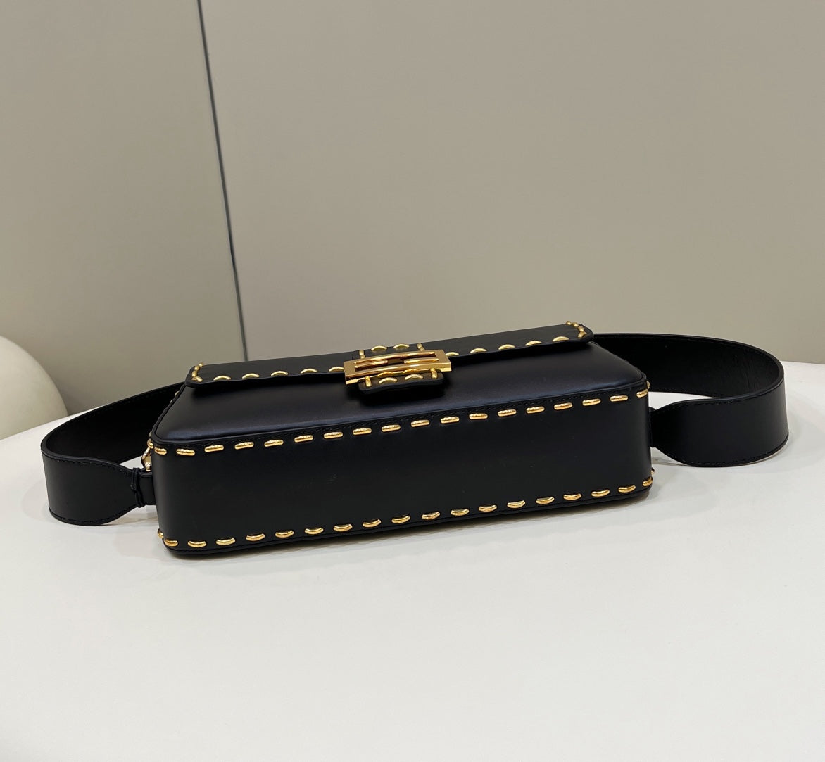 FI Mon Baguette MeTop Qualityum Black Bag For Woman 28cm/11in