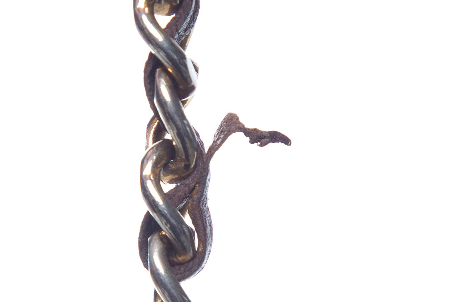 Chanel 1982 Gold Chain Brown Braided Belt