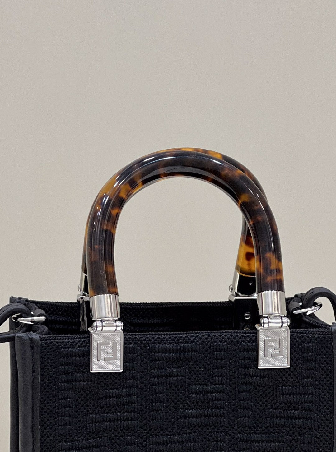 Top QualityTop Quality Mini Sunshine Shopper Black Bag For Woman 18cm/7in