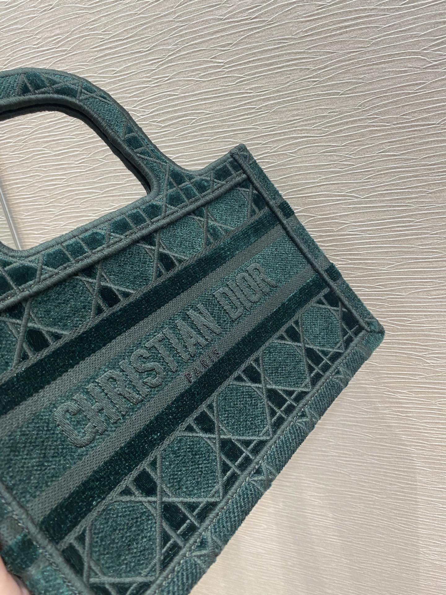 Top Quality Mini Book Tote Oblique Blue Canvas For Women 23cm/9in CD