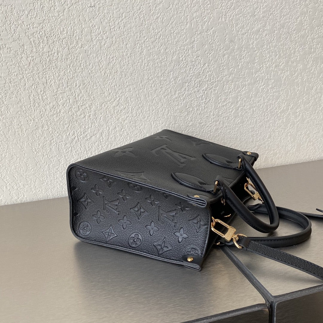 Top Quality On The Go PM Bag Monogram Empreinte 9.8in/25cm Black Top Quality M45653