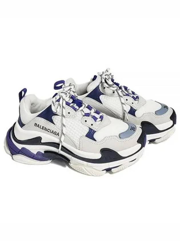 Luxury Balenciaga Trending 2025 Triple S Trainer Low Top Sneakers White Purple