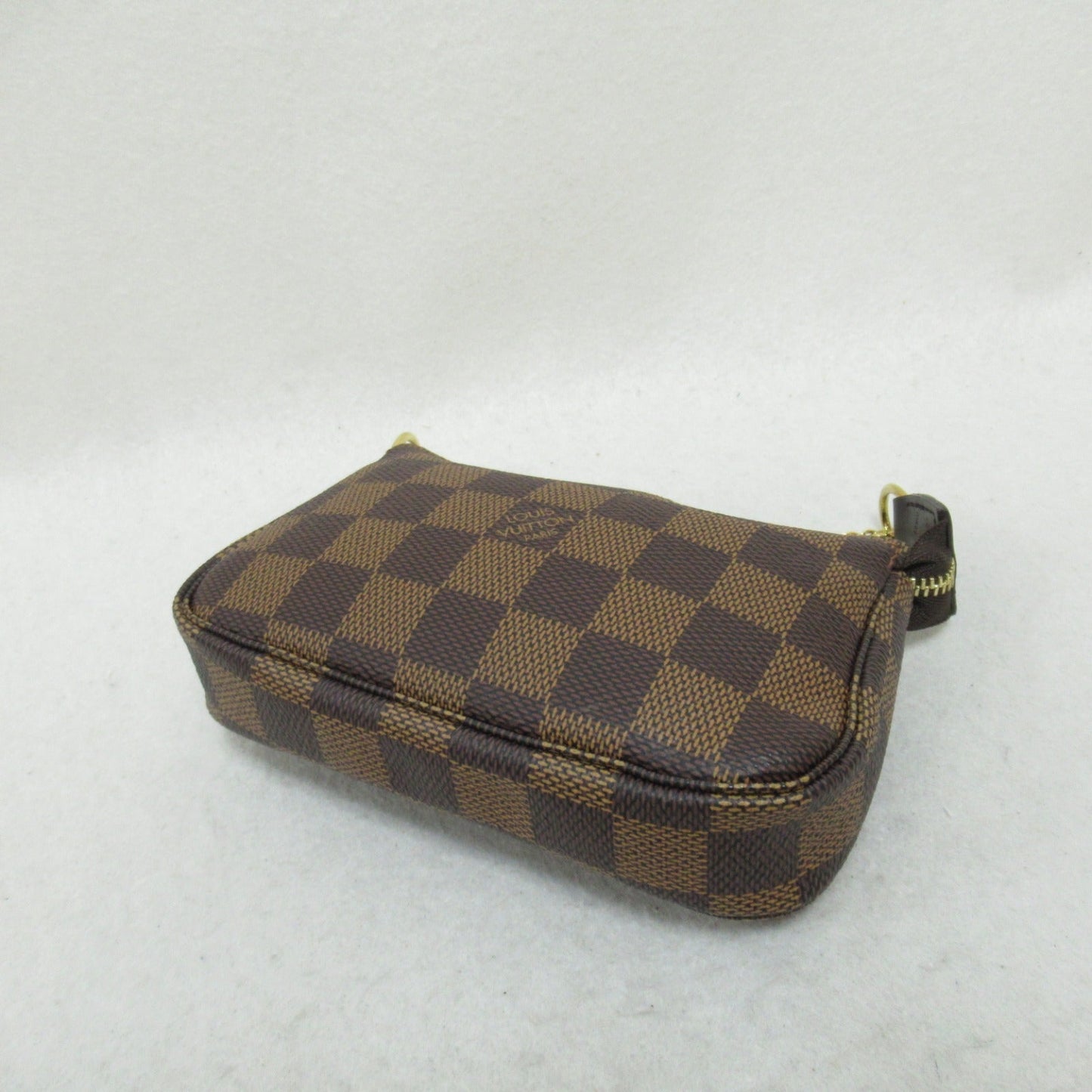 Louis Vuitton Mini Pochette Accessoires Damier Accessoires Pochette Bag PVC Linen Damiere Black N58009