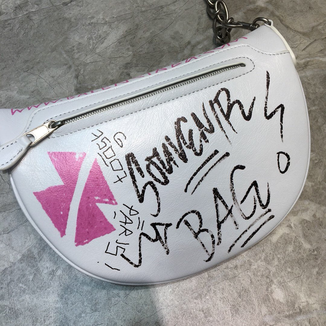 Top Quality Souvenir XS Belt Bag In White, For Women, Bags 9.5in/24cm