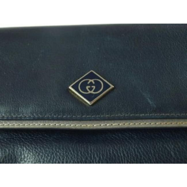 Gucci Two Way Blue Leather Shoulder Bag