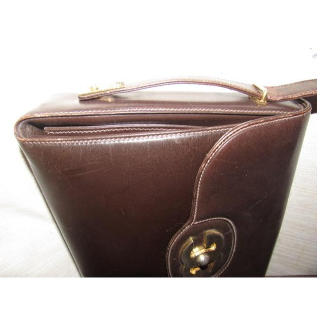 Gucci Rich Brown Leather Satchel