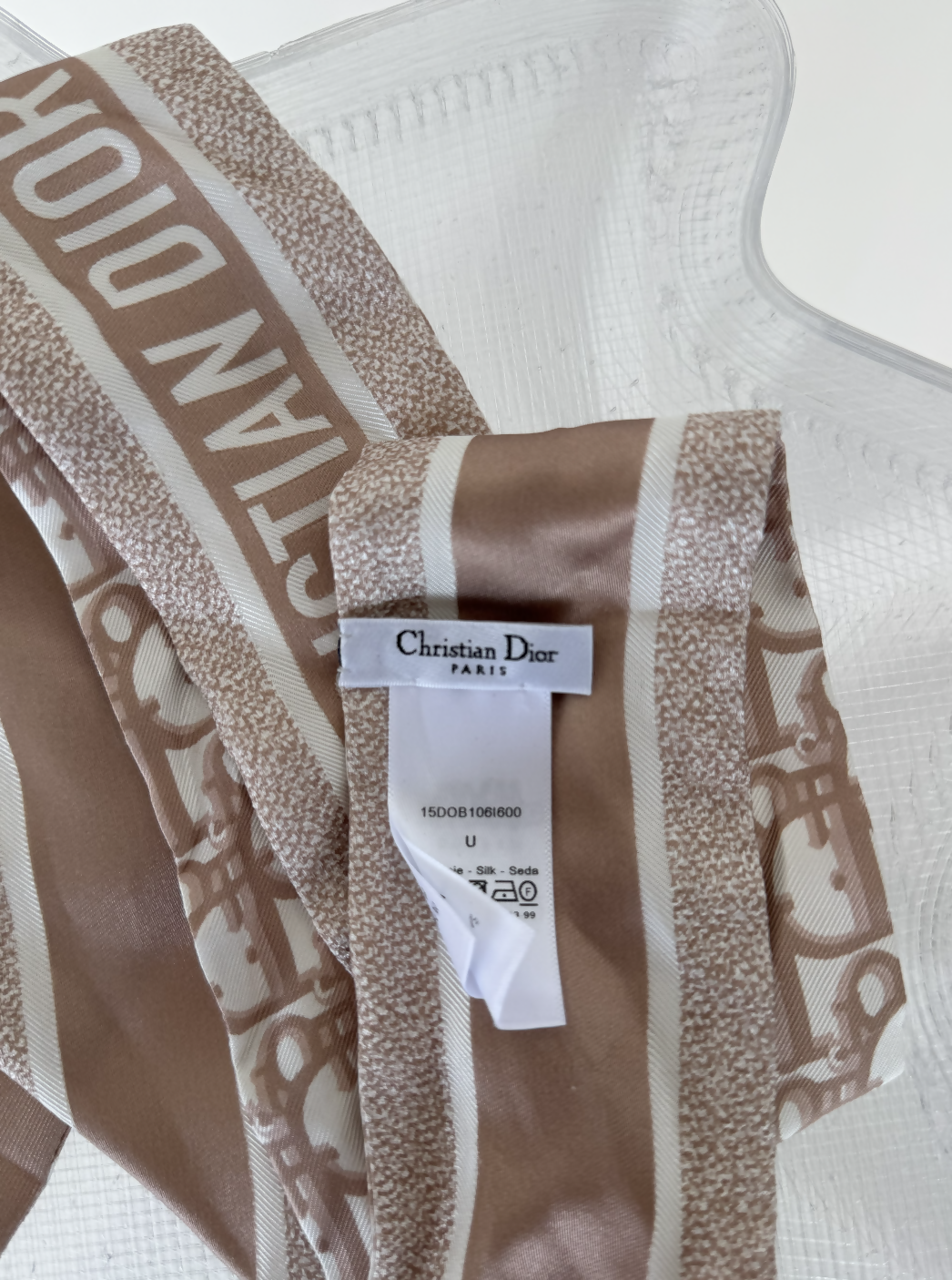 Christian Dior Silk Oblique Jacquard Scarf