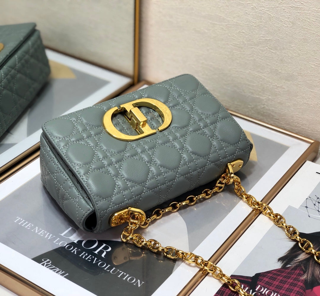 Top Quality Small Caro Bag, Grey, For Women Womens Handbags, Shoulder Bags, Crossbody Bags, 20cm CD M9241UWHC_M41G