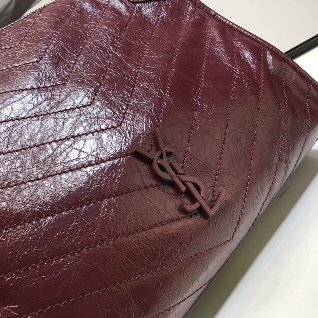 YSSL Niki Medium Shopping Bag Burgundy For Women 12in/32cm YSL