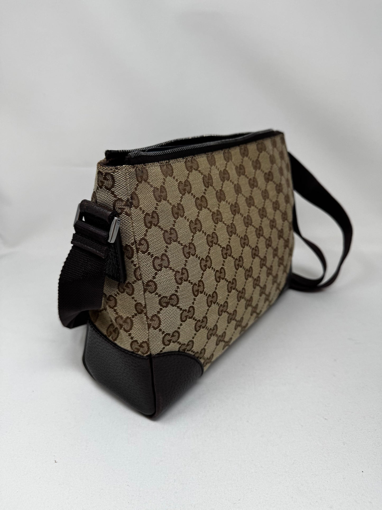 Gucci Joy Messenger Bag GG Canvas Small Brown B-