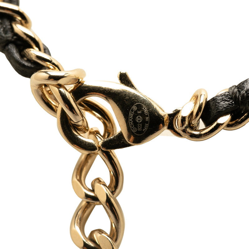 Chanel Coco Mark Heart Mirror Lambskin Necklace