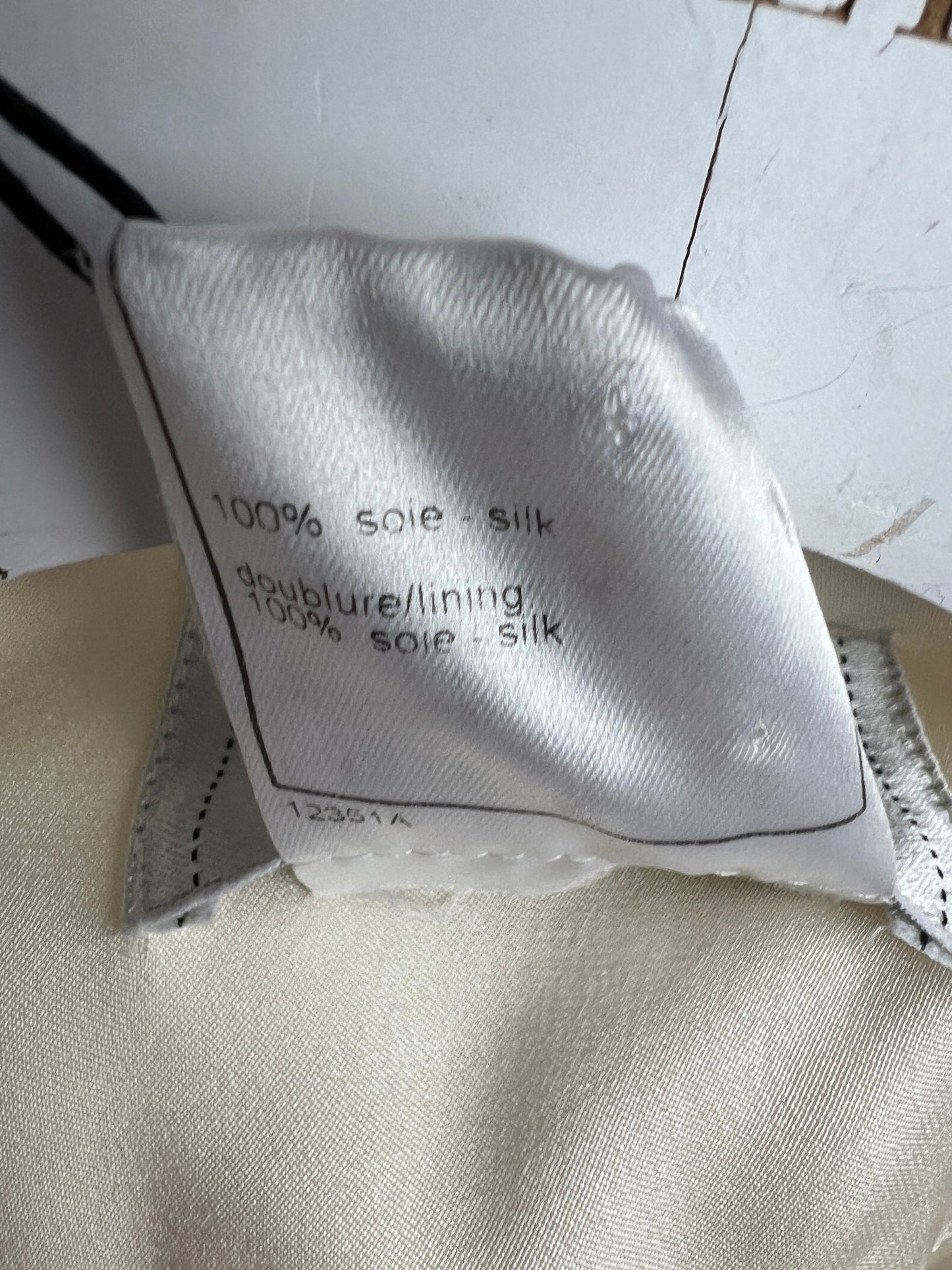 Chanel Silk Cream and Black Cut Out Dress with Bow Detail Size FR 38 (UK 10)