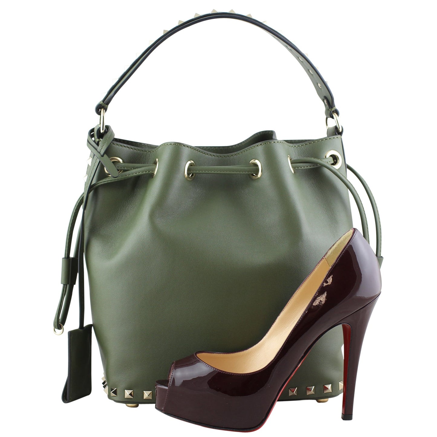Valentino Rockstud Bucket Bag Small