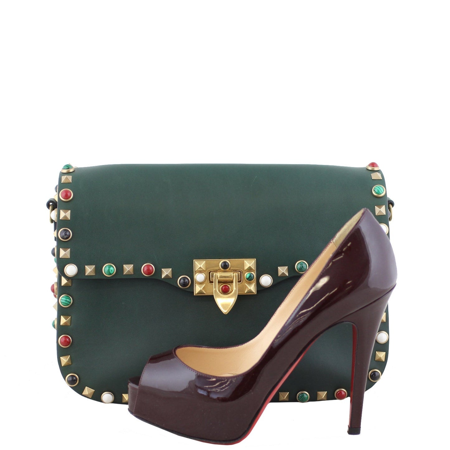 Valentino Rolling Rockstud Crossbody with Guitar Strap