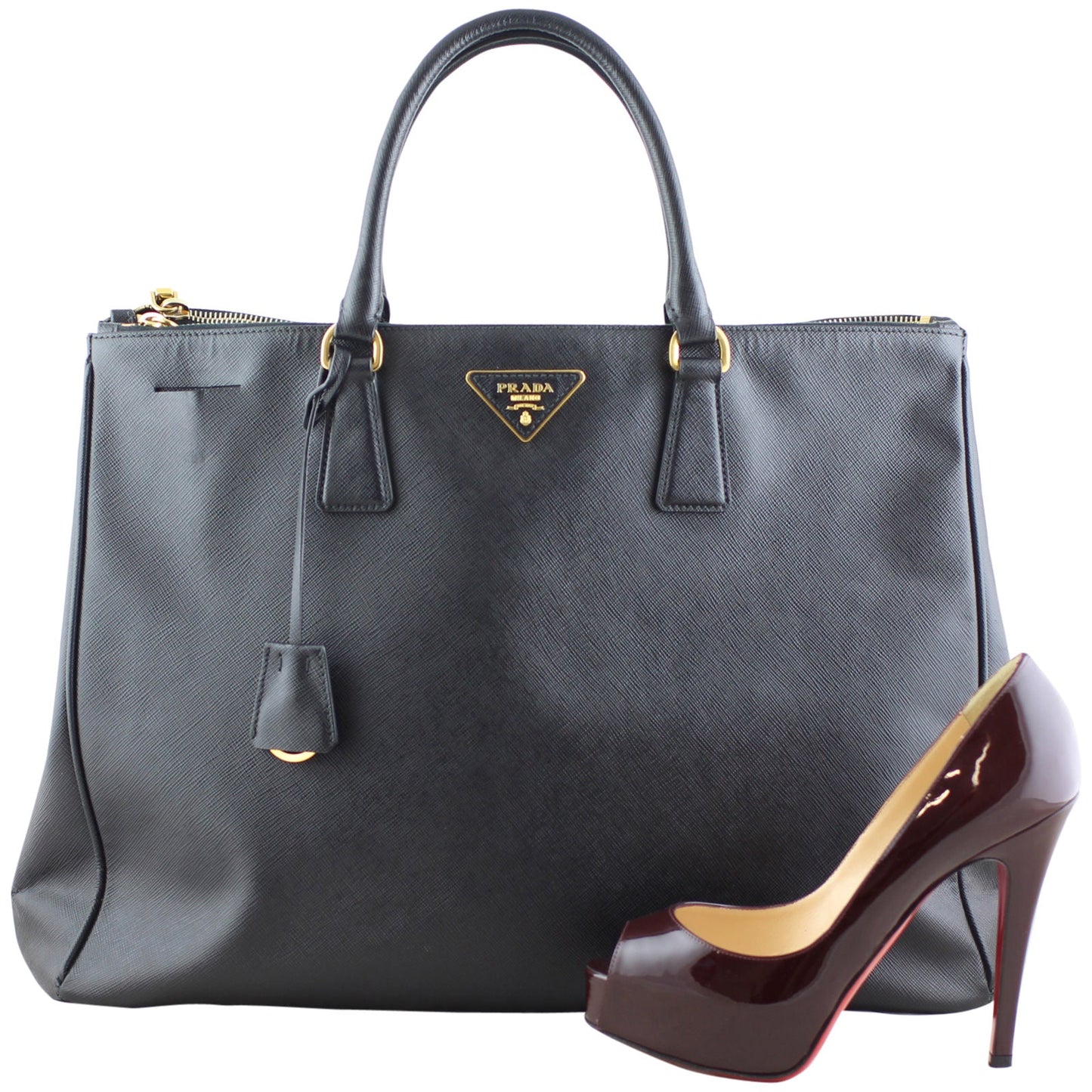 Prada Saffiano Lux Double-zip Tote Large