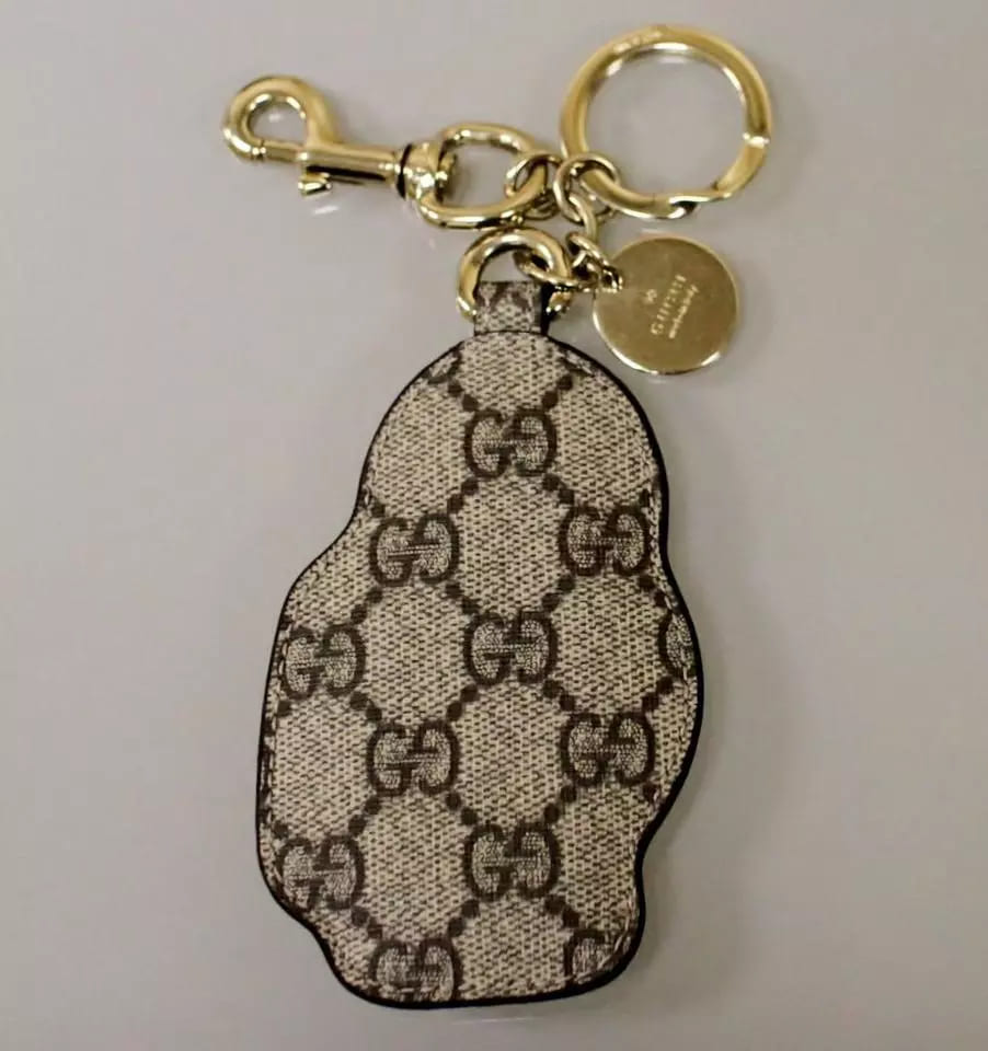 Gucci Unicef GG Canvas/Leather Key Ring/Charm Snowman and Snake