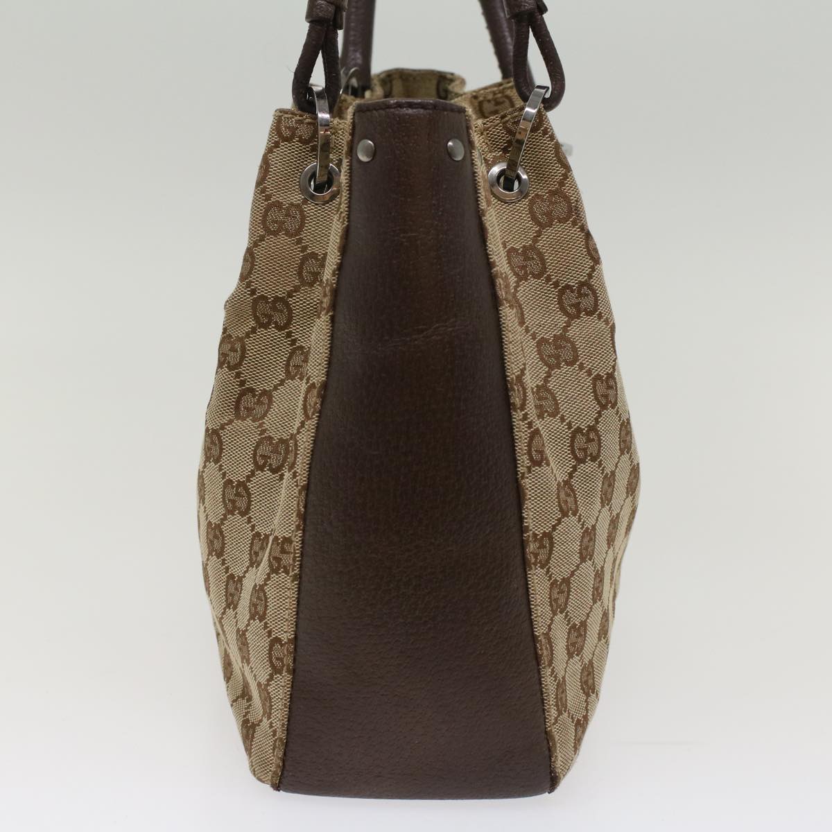 Gucci GG Canvas Hand Bag Beige 115007 ki3212