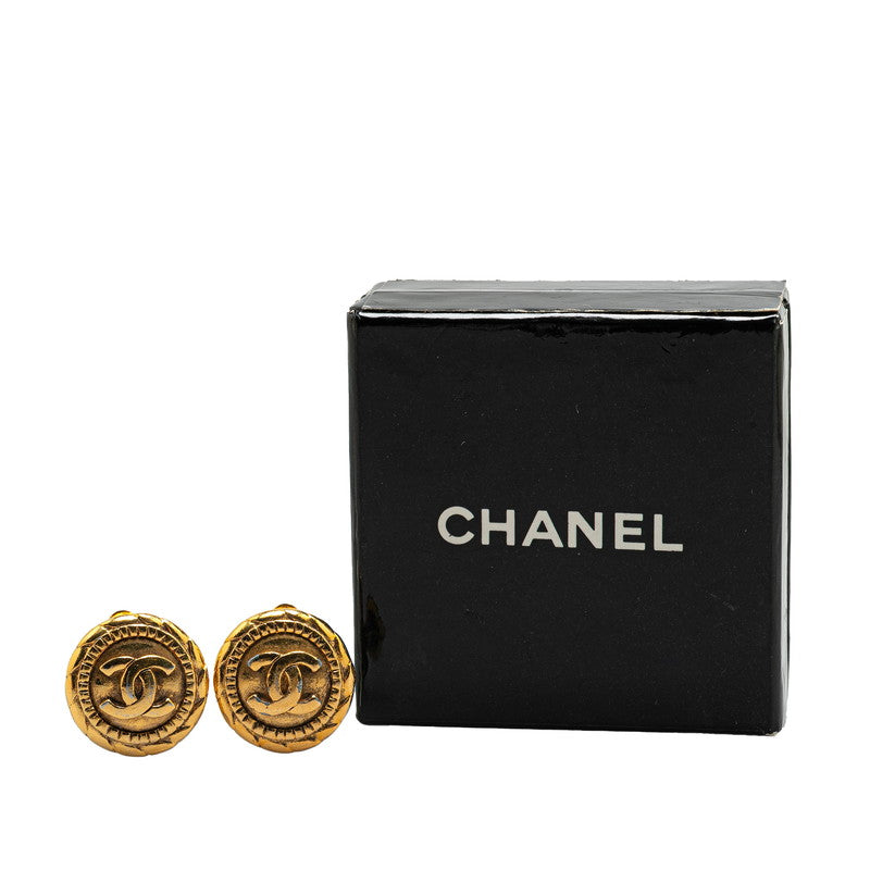Chanel Gold-Plated Coco Mark Earrings