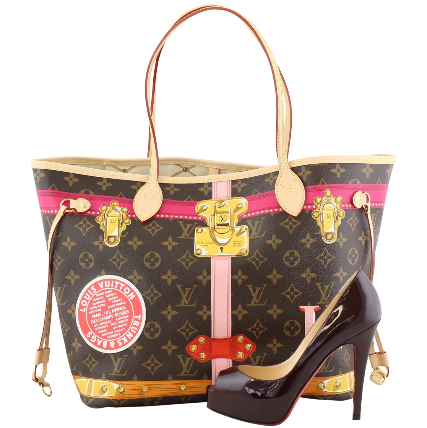 Louis Vuitton Neverfull MM Monogram Summer Trunks