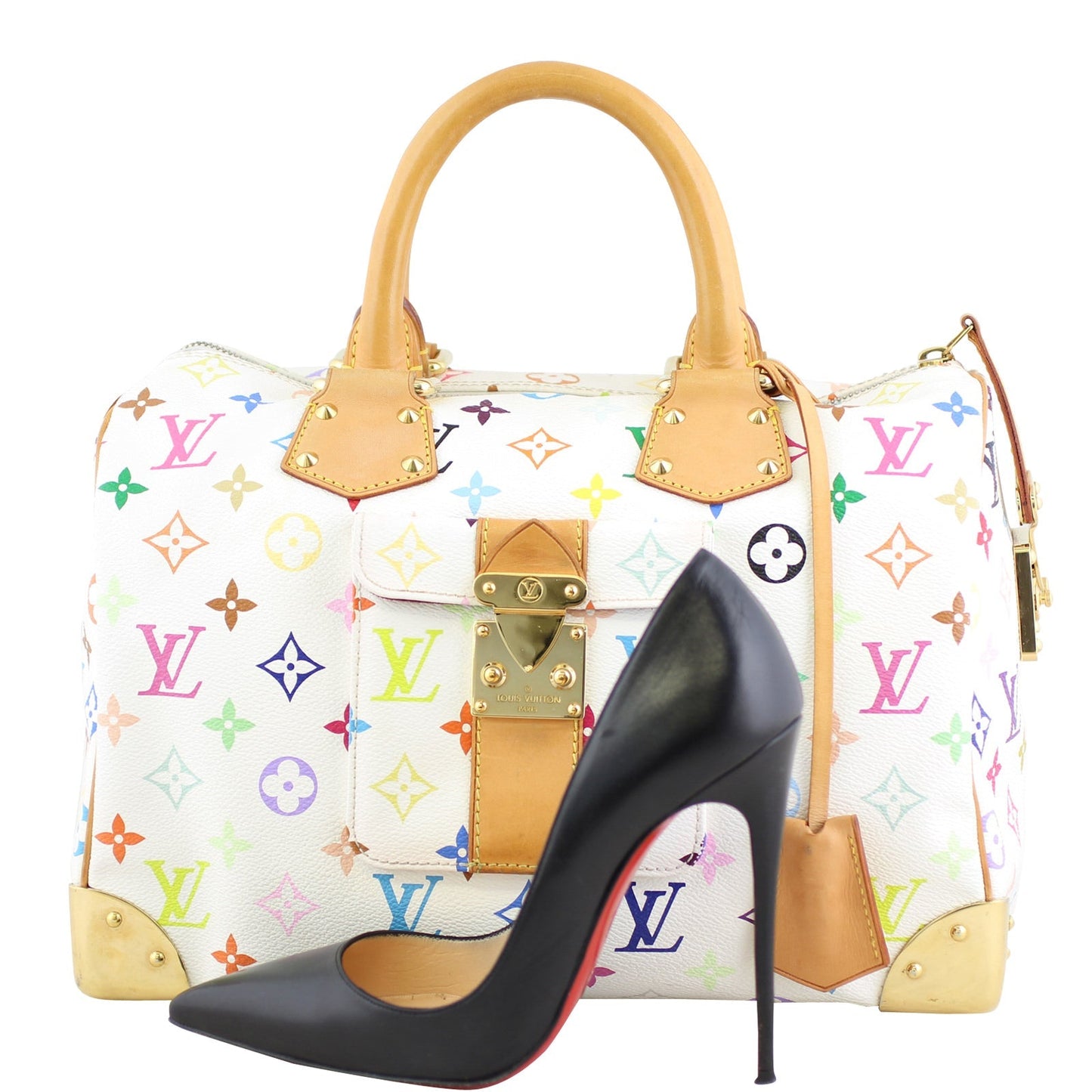 Louis Vuitton Speedy 30 Monogram White Multicolore