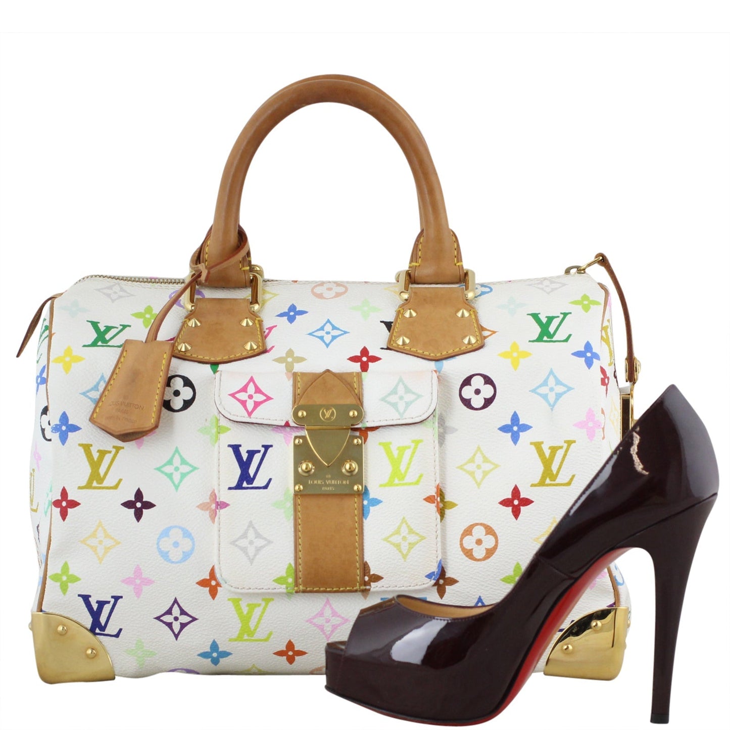 Louis Vuitton Speedy 30 White Multicolore Monogram