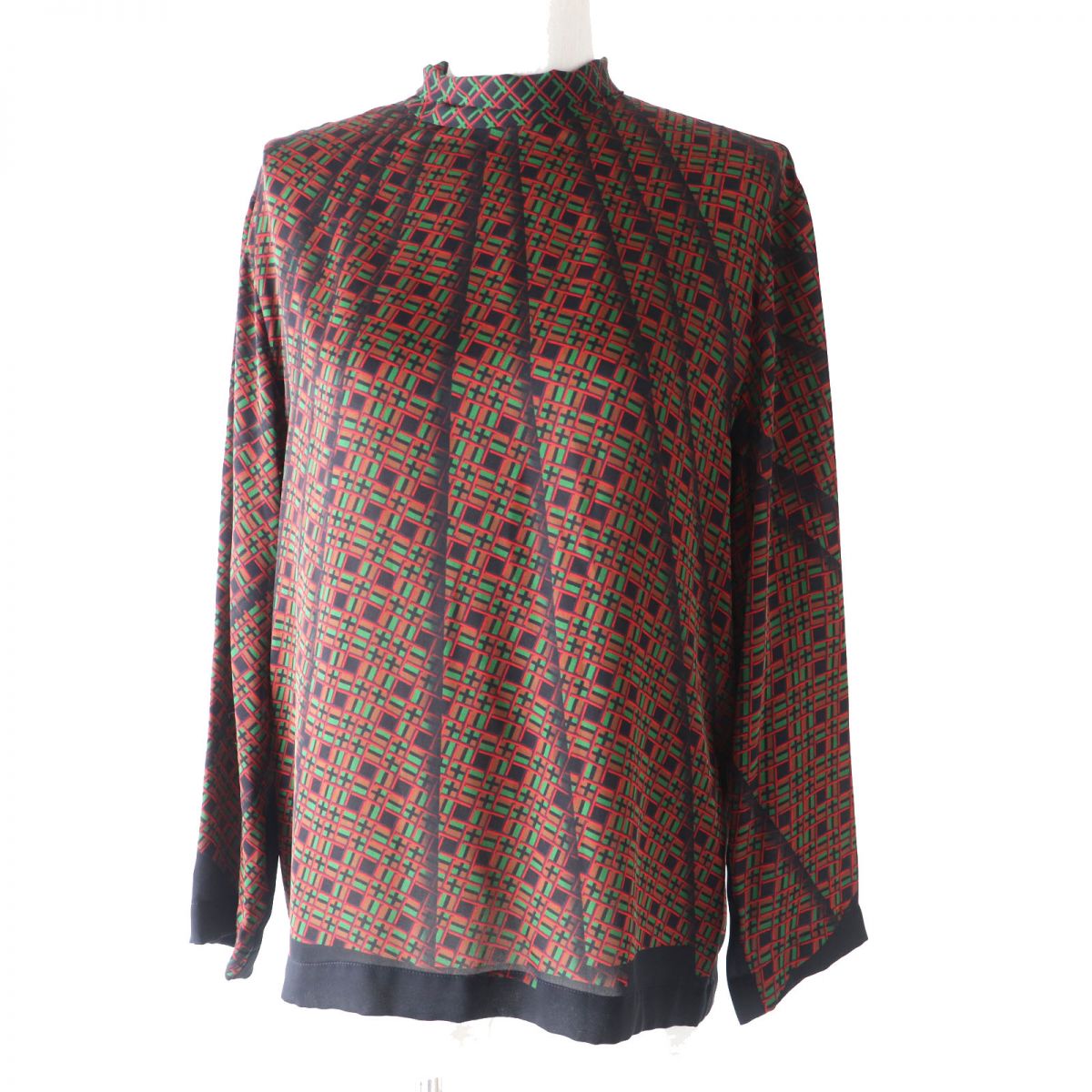 HERMES blo silk Multi<br>Total pattern print 38