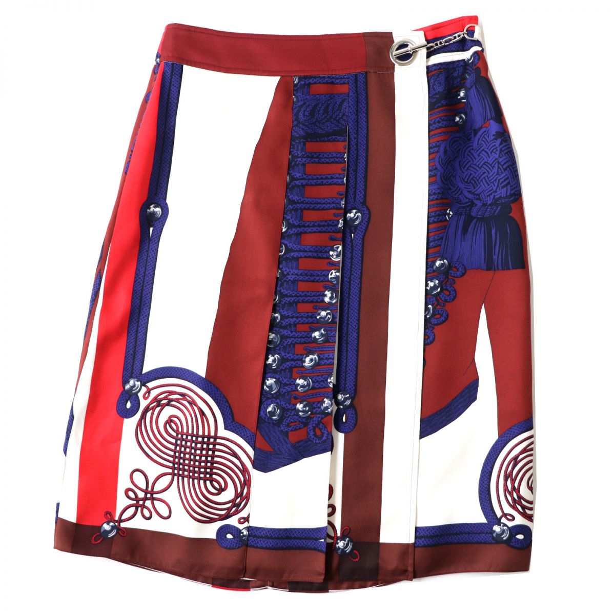 HERMES skirt Main: 100% silk Multi Women 38 d