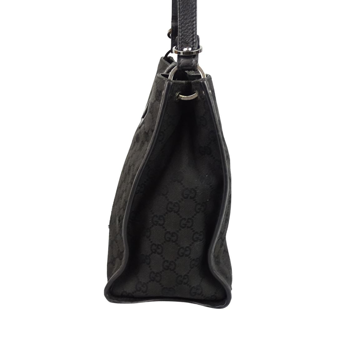 Gucci Black GG Short Strap Shoulder Bag
