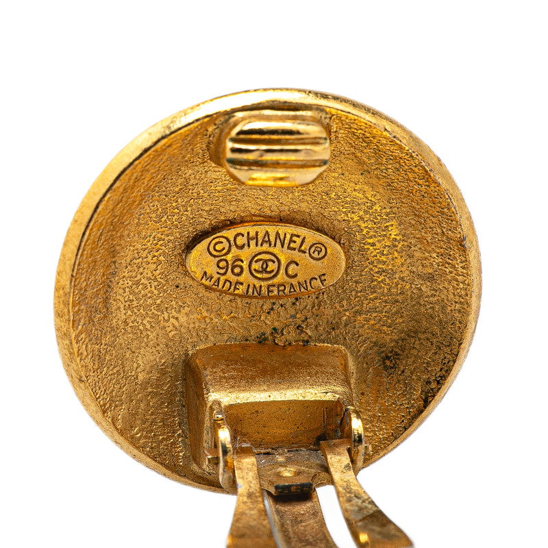 Chanel Gold Plated Coco Mark Earrings 96C
