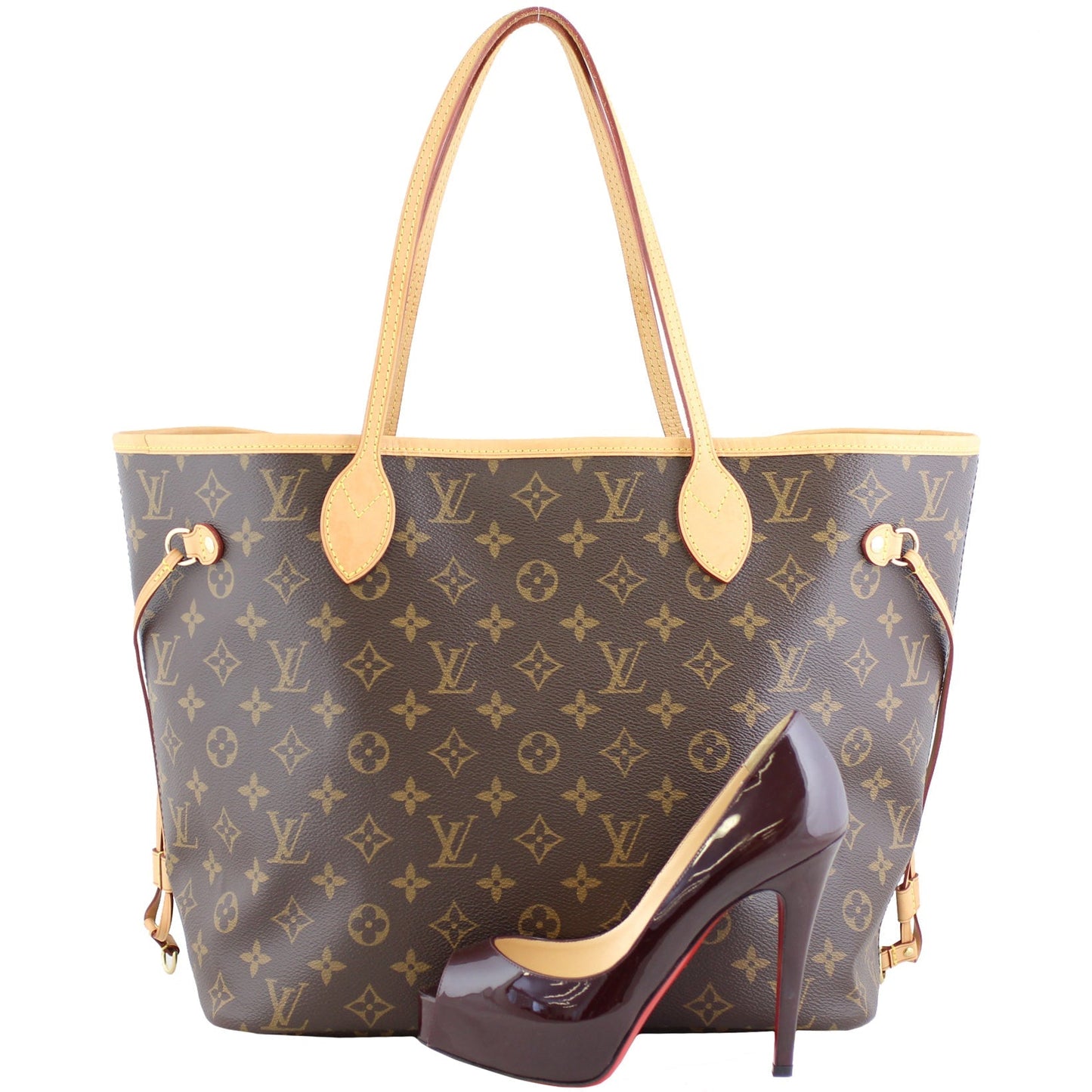 Louis Vuitton Neverfull MM Monogram Rose Ballerine