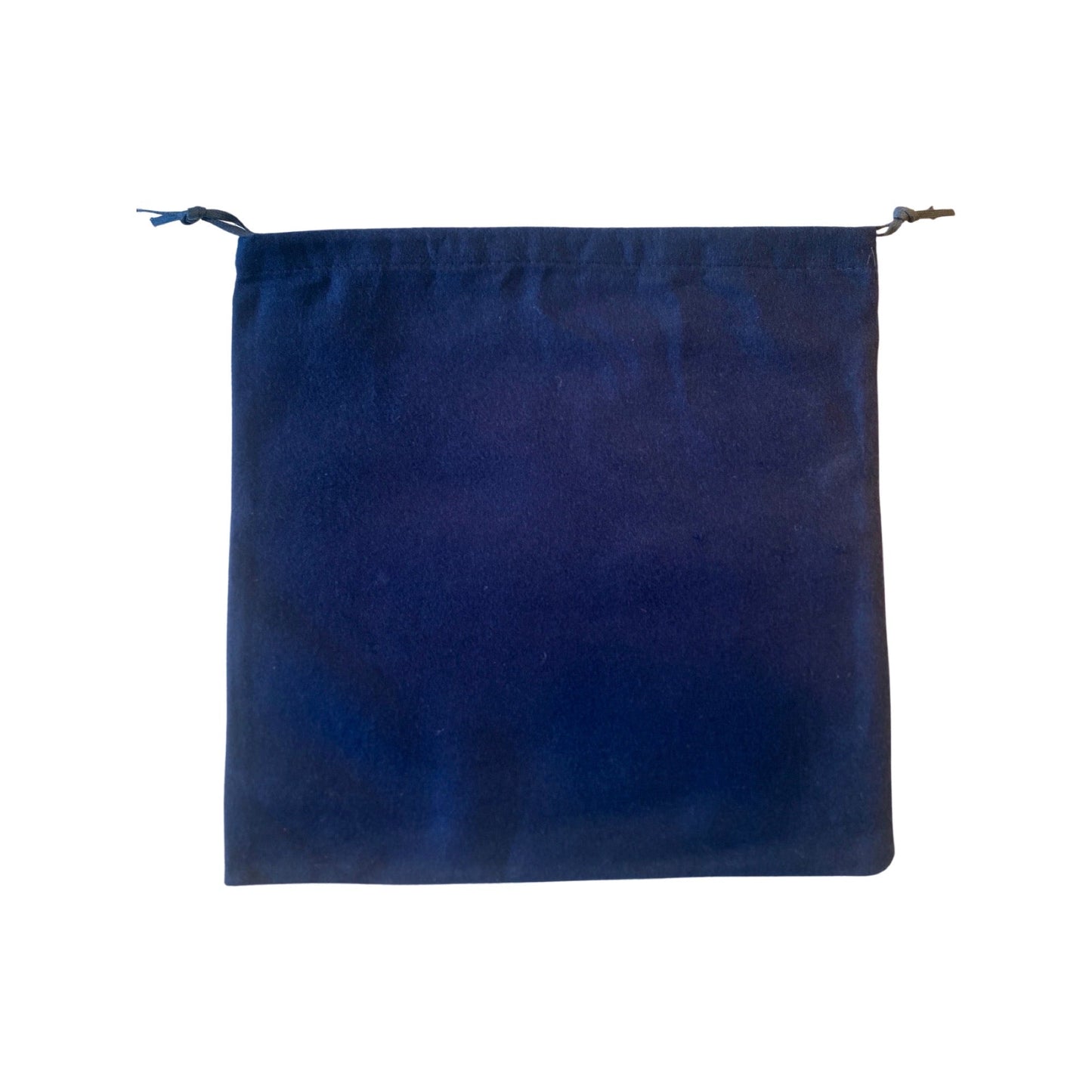 Prada Dust Bag Cover Drawstring Navy Blue Logo Velour Fabric Medium