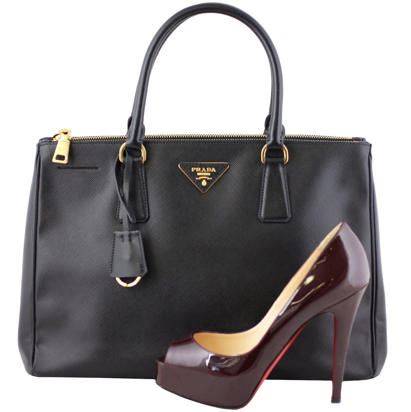 Prada Saffiano Lux Galleria Double Zip Tote Medium