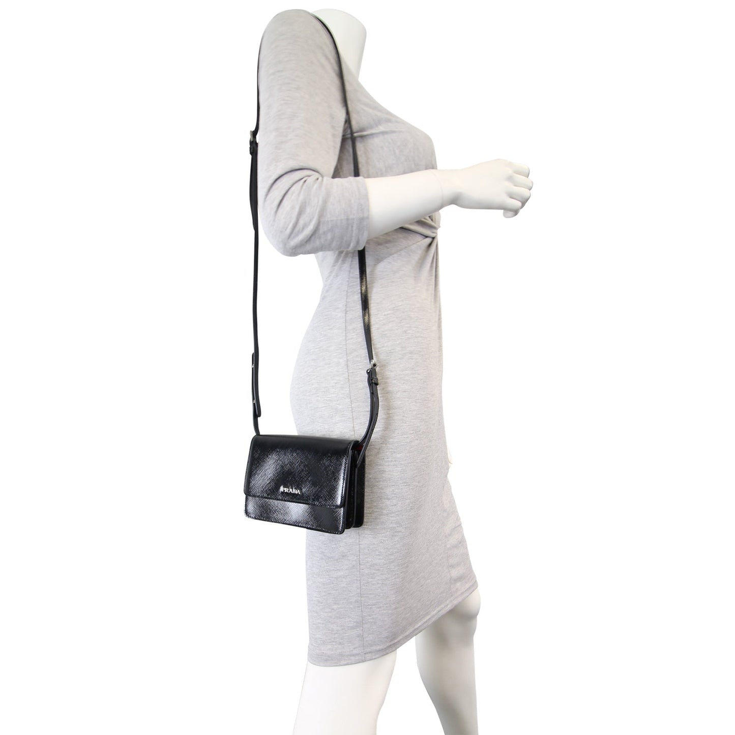 Prada Saffiano Vernice Crossbody