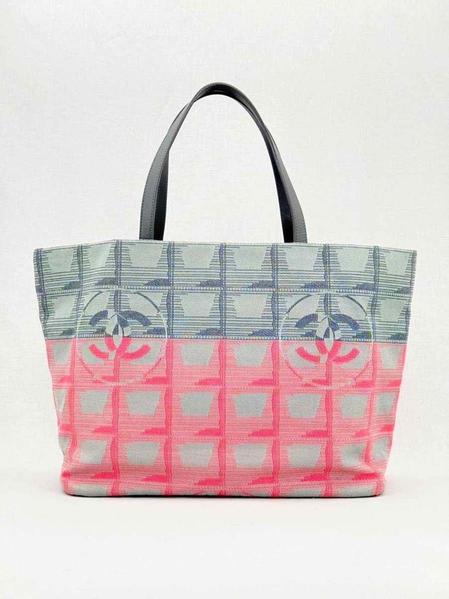 CHANEL New Travel Line Pink & Grey Tote Bag