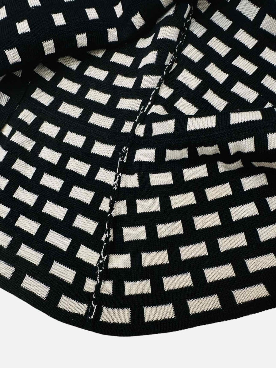 CHRISTIAN DIOR Black & White Size Small Top