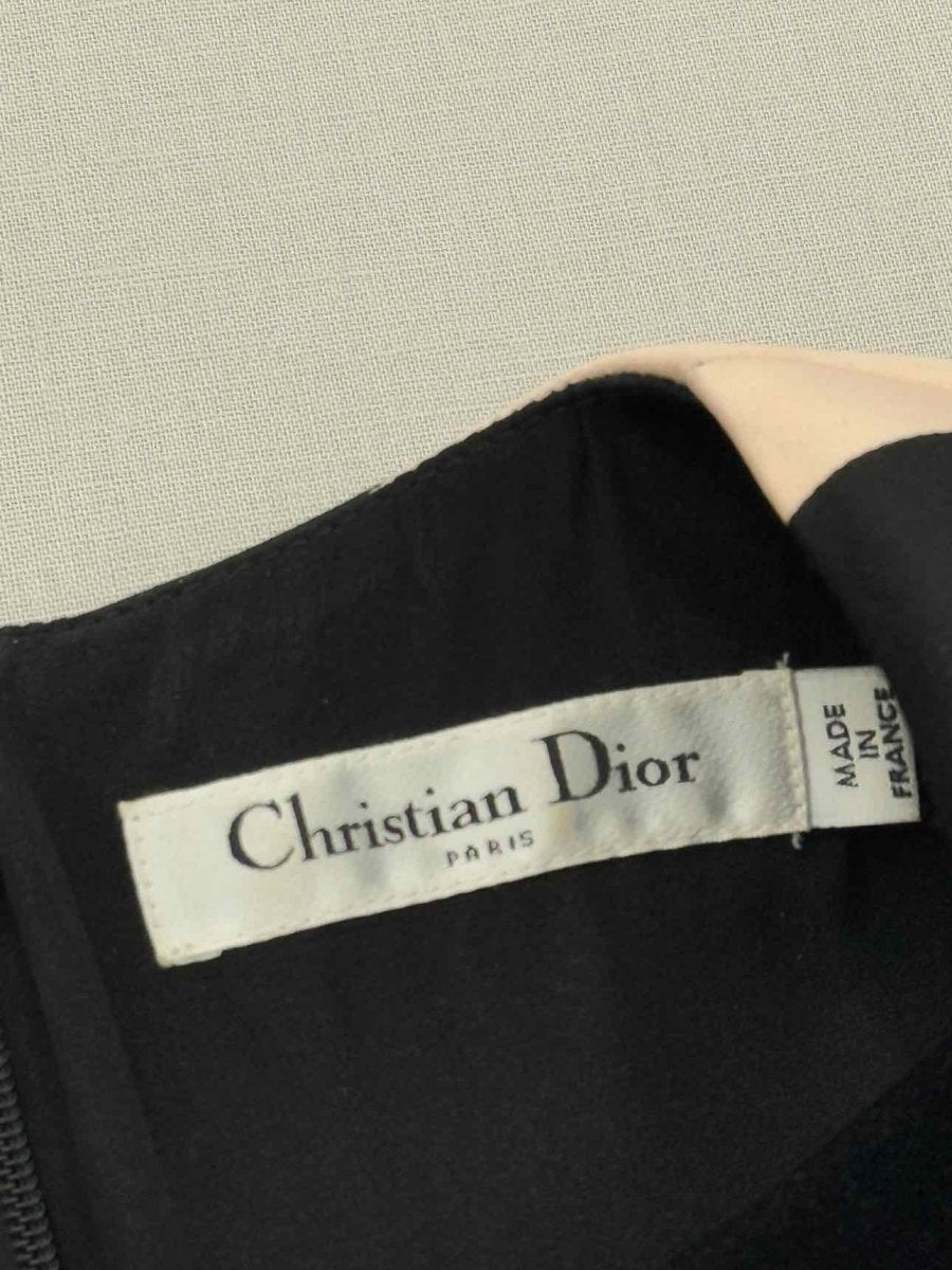 CHRISTIAN DIOR Peach & Black Size US 6 Short Dress