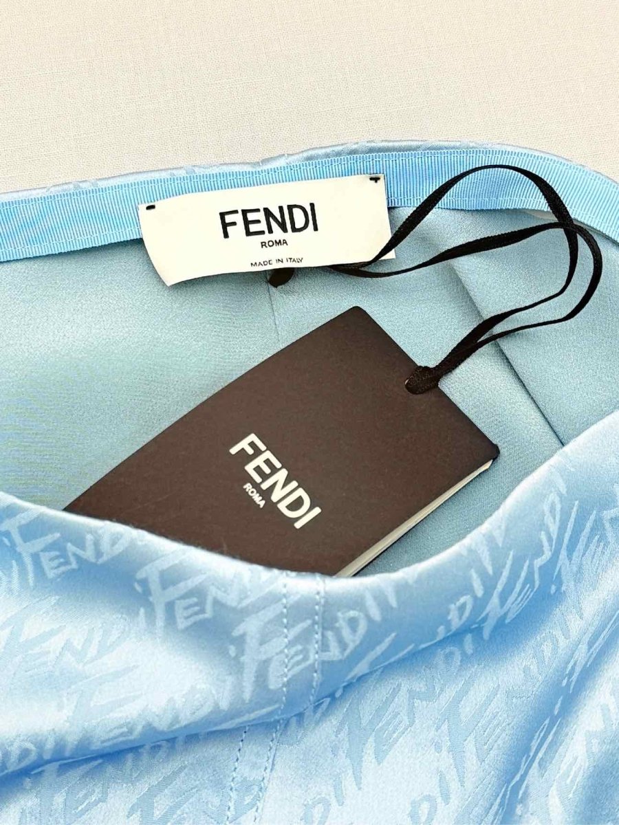 FENDI Blue FF Jacquard Size US 4 Long Skirt