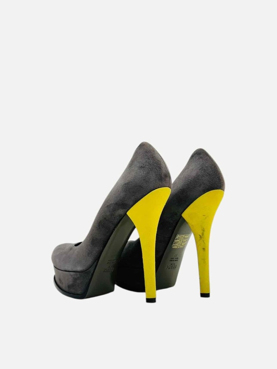 FENDI Fendista Grey & Yellow Size EU 39 Pumps