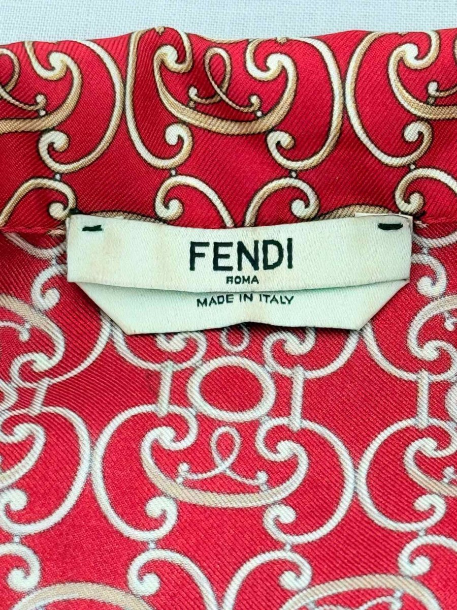 FENDI Red Multicolor Printed Size US 2 Shirt
